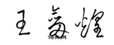 駱恆光王劍煌草書個性簽名怎么寫