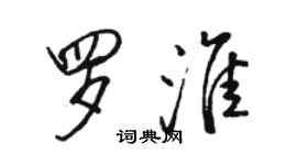 駱恆光羅淮行書個性簽名怎么寫