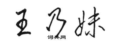 駱恆光王乃妹行書個性簽名怎么寫