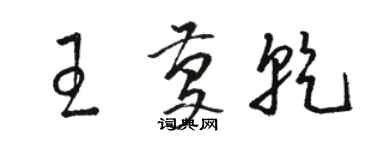 駱恆光王慶乾草書個性簽名怎么寫