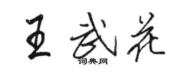 駱恆光王武花行書個性簽名怎么寫