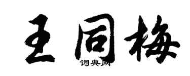 胡問遂王同梅行書個性簽名怎么寫