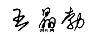 朱錫榮王晶勃草書個性簽名怎么寫