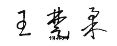 駱恆光王楚柔草書個性簽名怎么寫