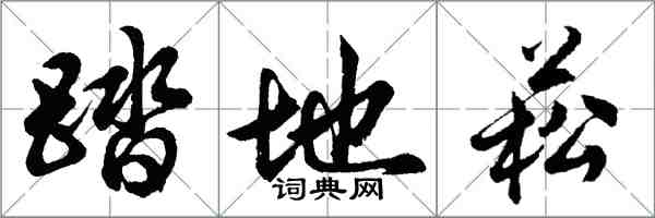 胡問遂踏地菘行書怎么寫