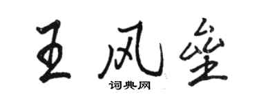 駱恆光王風壘行書個性簽名怎么寫