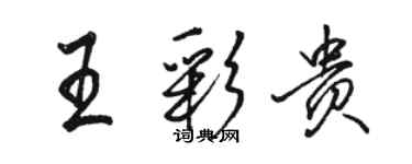 駱恆光王彩貴行書個性簽名怎么寫