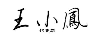王正良王小鳳行書個性簽名怎么寫