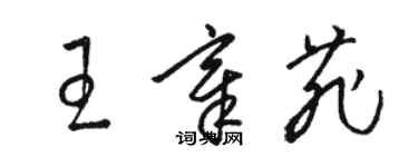 駱恆光王章菲草書個性簽名怎么寫