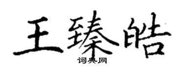 丁謙王臻皓楷書個性簽名怎么寫