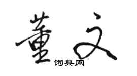 駱恆光董文行書個性簽名怎么寫