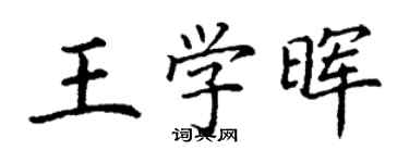 丁謙王學暉楷書個性簽名怎么寫