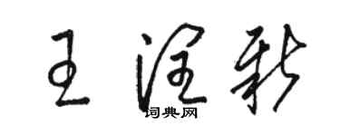 駱恆光王潤新草書個性簽名怎么寫