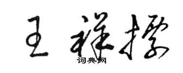 駱恆光王祥標草書個性簽名怎么寫