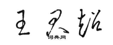 駱恆光王君超草書個性簽名怎么寫