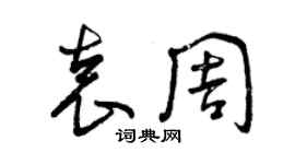 曾慶福袁周草書個性簽名怎么寫