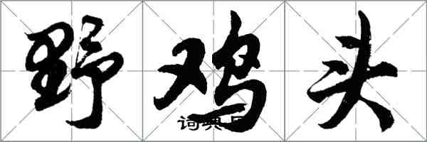 胡問遂野雞頭行書怎么寫