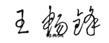 駱恆光王暢鋒草書個性簽名怎么寫