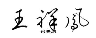 梁錦英王祥鳳草書個性簽名怎么寫