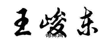 胡問遂王峻東行書個性簽名怎么寫