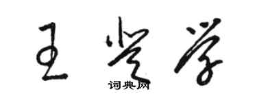 駱恆光王登學草書個性簽名怎么寫