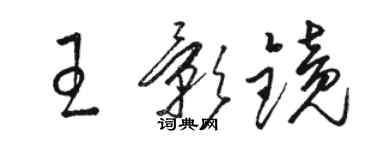 駱恆光王影鏡草書個性簽名怎么寫