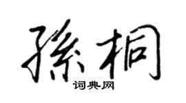 王正良孫桐行書個性簽名怎么寫
