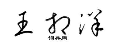 梁錦英王相洋草書個性簽名怎么寫