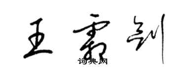 梁錦英王霜劍草書個性簽名怎么寫