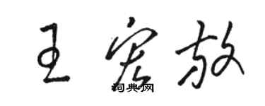 駱恆光王宏放草書個性簽名怎么寫