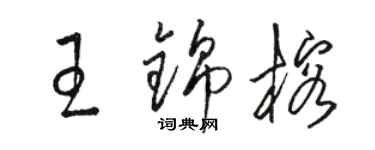 駱恆光王錦榕草書個性簽名怎么寫