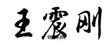 胡問遂王震剛行書個性簽名怎么寫