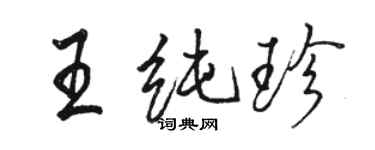 駱恆光王純珍行書個性簽名怎么寫