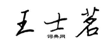 王正良王士茗行書個性簽名怎么寫
