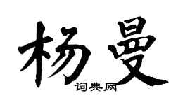 翁闓運楊曼楷書個性簽名怎么寫