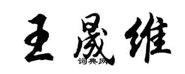 胡問遂王晟維行書個性簽名怎么寫