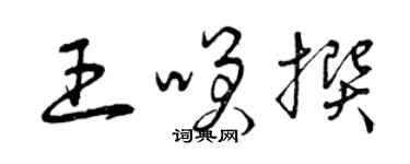 曾慶福王笑撰草書個性簽名怎么寫