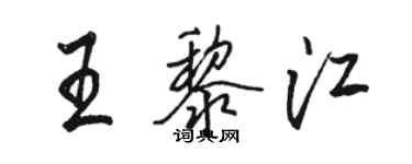 駱恆光王黎江行書個性簽名怎么寫