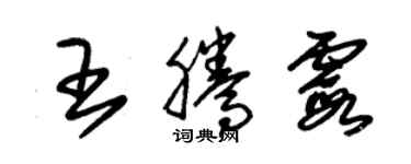 朱錫榮王騰霞草書個性簽名怎么寫