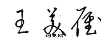 駱恆光王美雁草書個性簽名怎么寫