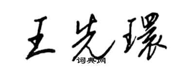 王正良王先環行書個性簽名怎么寫