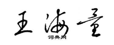 梁錦英王海量草書個性簽名怎么寫