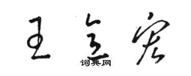 駱恆光王意宏草書個性簽名怎么寫