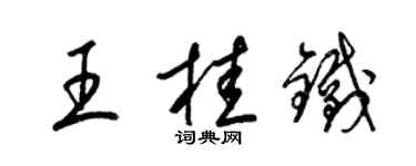 梁錦英王桂鐵草書個性簽名怎么寫