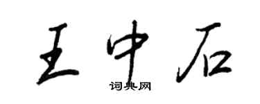 王正良王中石行書個性簽名怎么寫