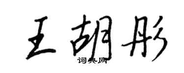 王正良王胡彤行書個性簽名怎么寫