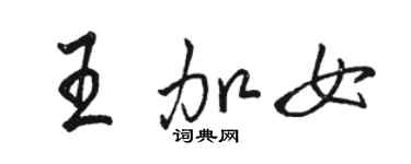 駱恆光王加女行書個性簽名怎么寫