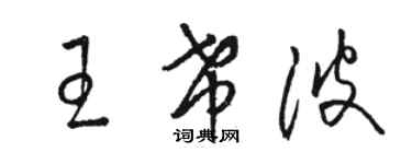 駱恆光王希波草書個性簽名怎么寫