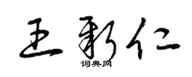 曾慶福王新仁草書個性簽名怎么寫