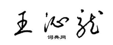 梁錦英王沁龍草書個性簽名怎么寫